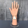 White quartz triangle cuff bracelet