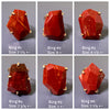 Freeform faceted red jasper gemstone ring