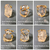 Freeform faceted crystal quartz statement ring