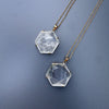 Crystal hexagon pendant