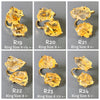 Raw citrine crystal dual stone ring