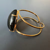 Black onyx chubby teardrop cuff bracelet