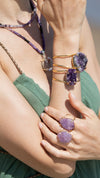 druzy amethyst cuff bracelet