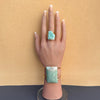 Amazonite baguette cuff bracelet