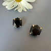 Black onyx hexagon studs