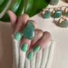 Freeform faceted green quartz ring