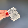 Large faceted crystal rectangle cuff bracelet