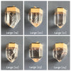 Chunky faceted clear quartz point pendant