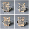 Smoky quartz faceted rectangle cuff bracelet