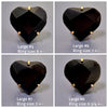 Black obsidian faceted heart ring