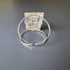 Large faceted crystal rectangle cuff bracelet