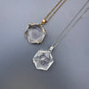Small crystal hexagon pendant