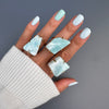 Larimar freeform slice ring
