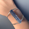 Blue kyanite cuff bracelet