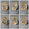 Freeform faceted crystal quartz statement ring