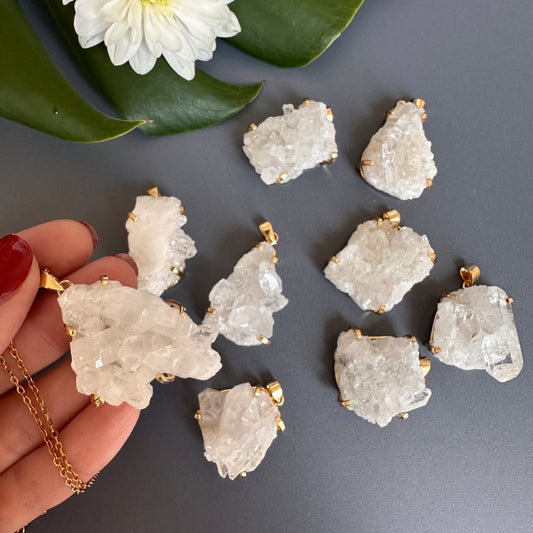 Crystal cluster pendant