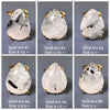Tourmalinated quartz pear cabochon ring