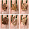 Freeform faceted chunky lodolite quartz crystal statement ring
