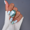 Larimar oval cuff ring