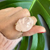Rose quartz marquise ring