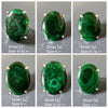 Malachite oval cabochon ring