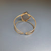 Freeform faceted smoky quartz cuff bracelet