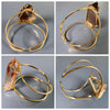 Chunky freeform faceted garden quartz statement cuff bracelet