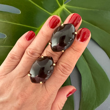 Smoky quartz marquise ring