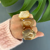 Freeform faceted gold geode ring