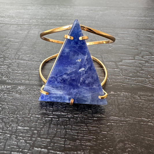 Sodalite triangle cuff bracelet