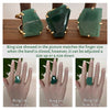 Freeform faceted green quartz ring