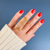 Freeform faceted chunky lodolite quartz crystal statement ring