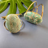 Amazonite oval cuff bracelet