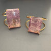 Amethyst rectangle cuff bracelet