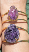 druzy amethyst cuff bracelet