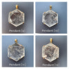 Crystal hexagon pendant
