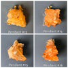 Tangerine quartz druzy cluster necklace