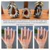 Black geode freeform slice ring