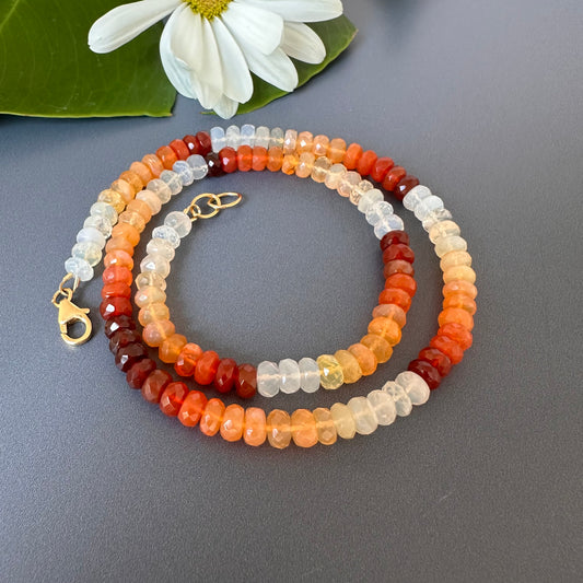 Mexican Fire Opal Beaded Necklace