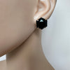 Black onyx hexagon studs