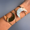 Mookaite crescent moon cuff bracelet