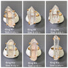 Small aura Lemurian crystal point ring