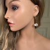 Raw crystal quartz threader earrings