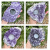 Druzy amethyst tea light candle holder