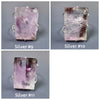 Large faceted rectangle purple amethyst crystal cuff bracelet