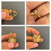 Freeform faceted gold geode ring