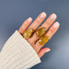 Rutilated quartz teardrop ring