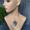 Large amethyst stalactite pendant