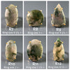 Moss agate mixed shape cabochon rings