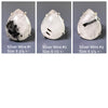 Tourmalinated quartz pear cabochon ring